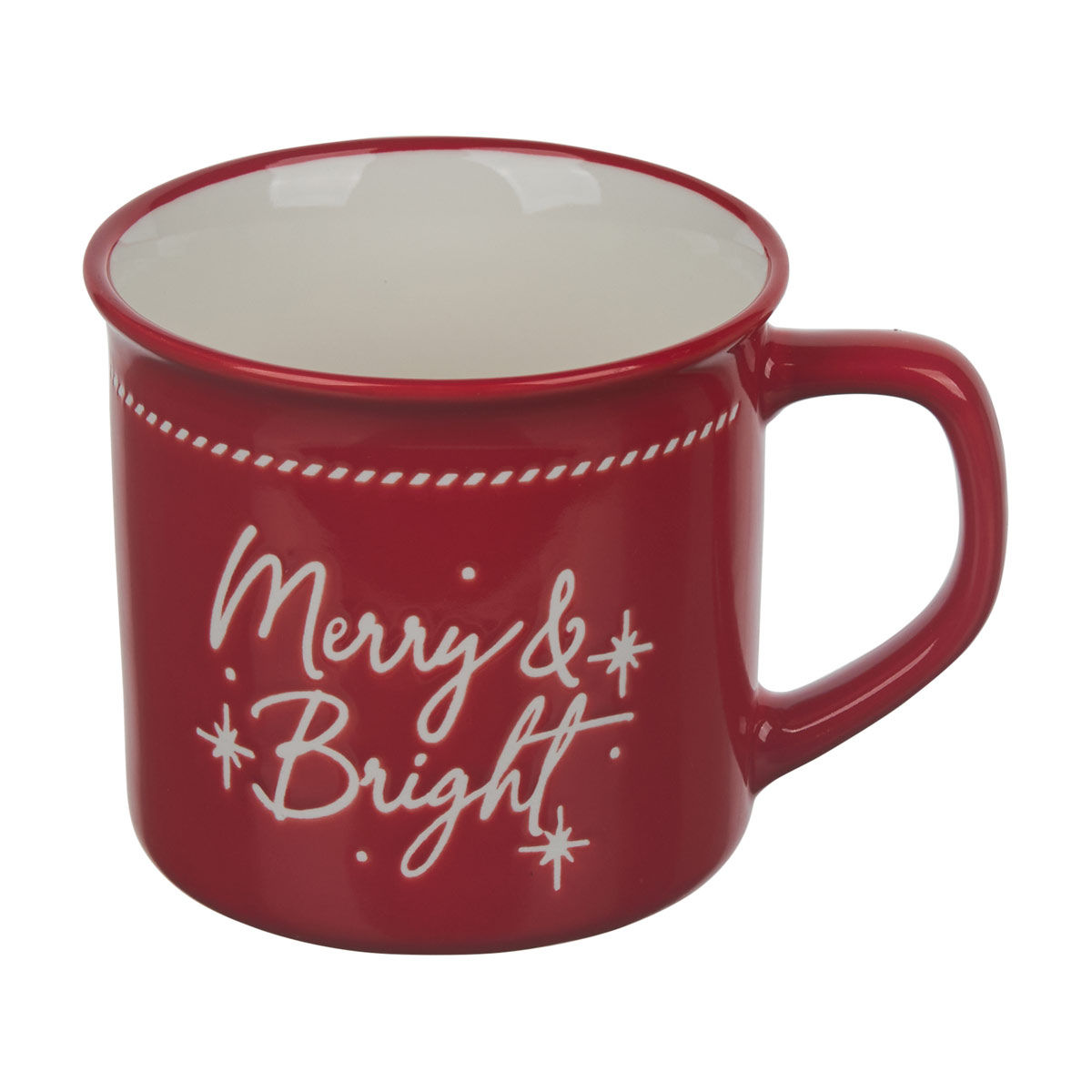 Christmas Red Ceramic Merry & Bright Camper Mug