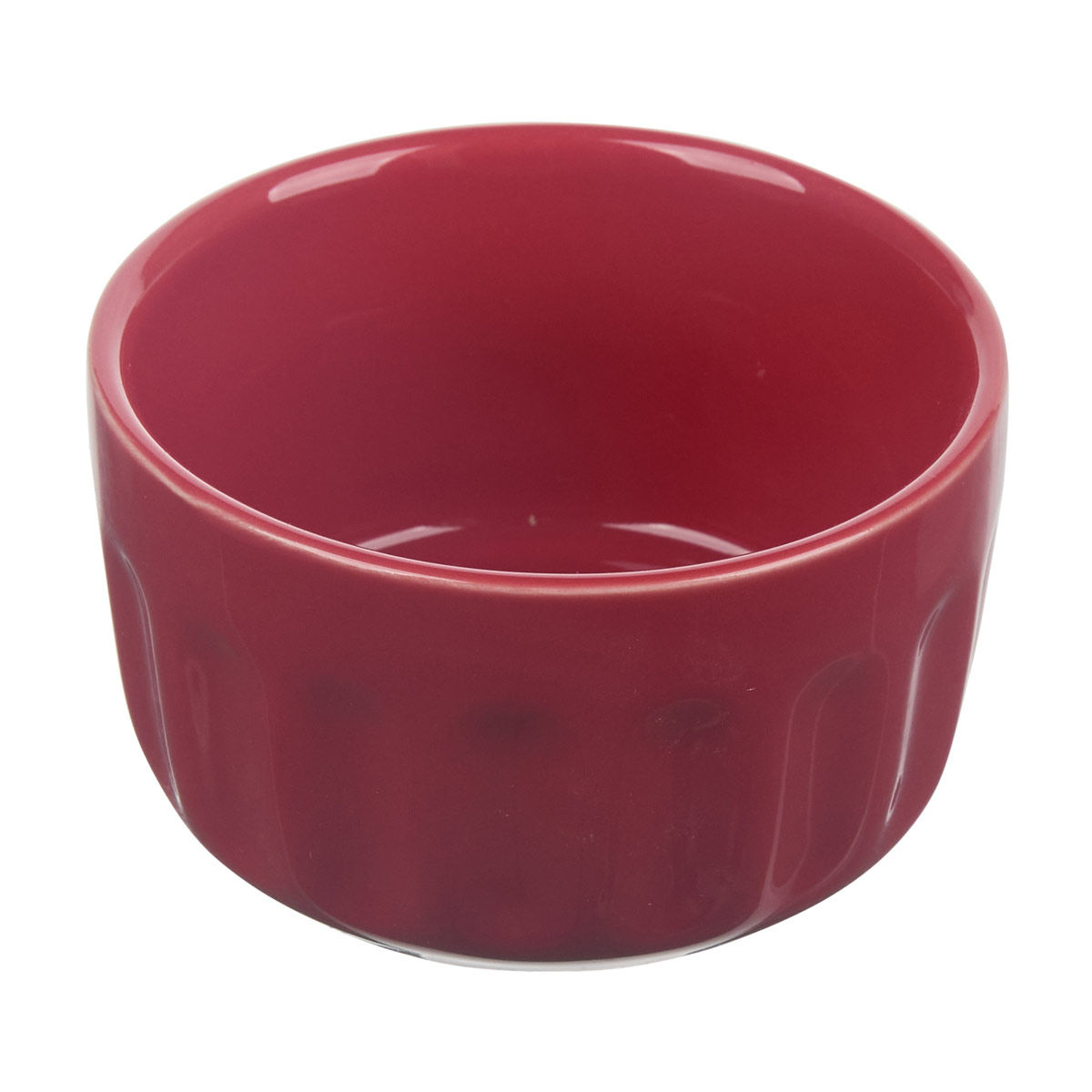Christmas-Ribbed-Ramekin,-Red