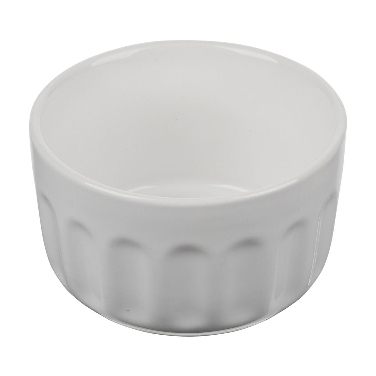 Christmas Ribbed Ramekin, White