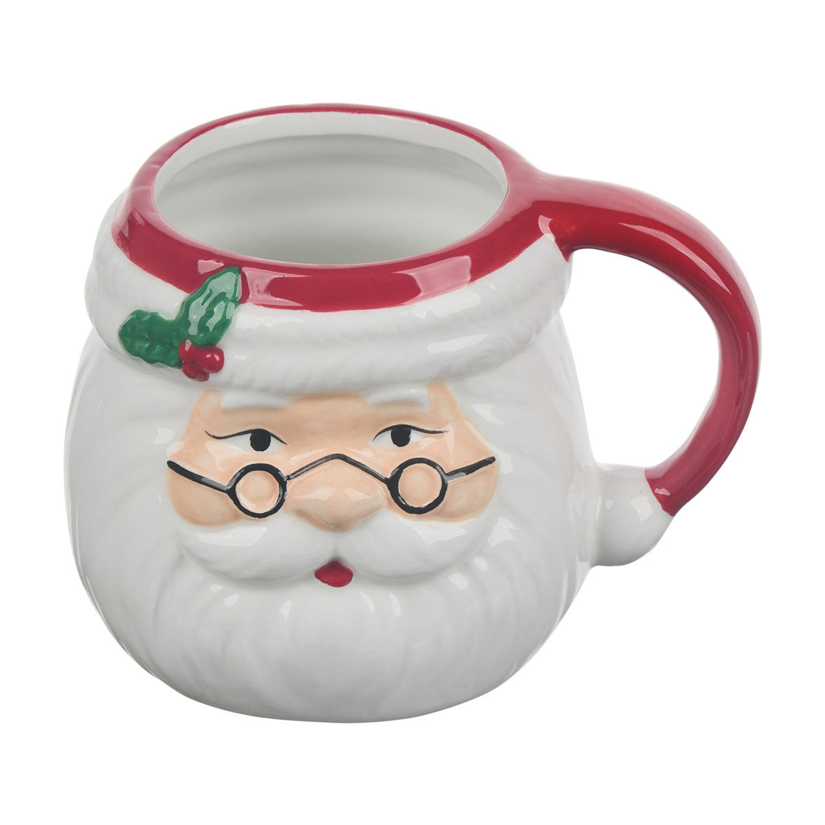 Christmas Santa with Glasses Mug, 18 oz