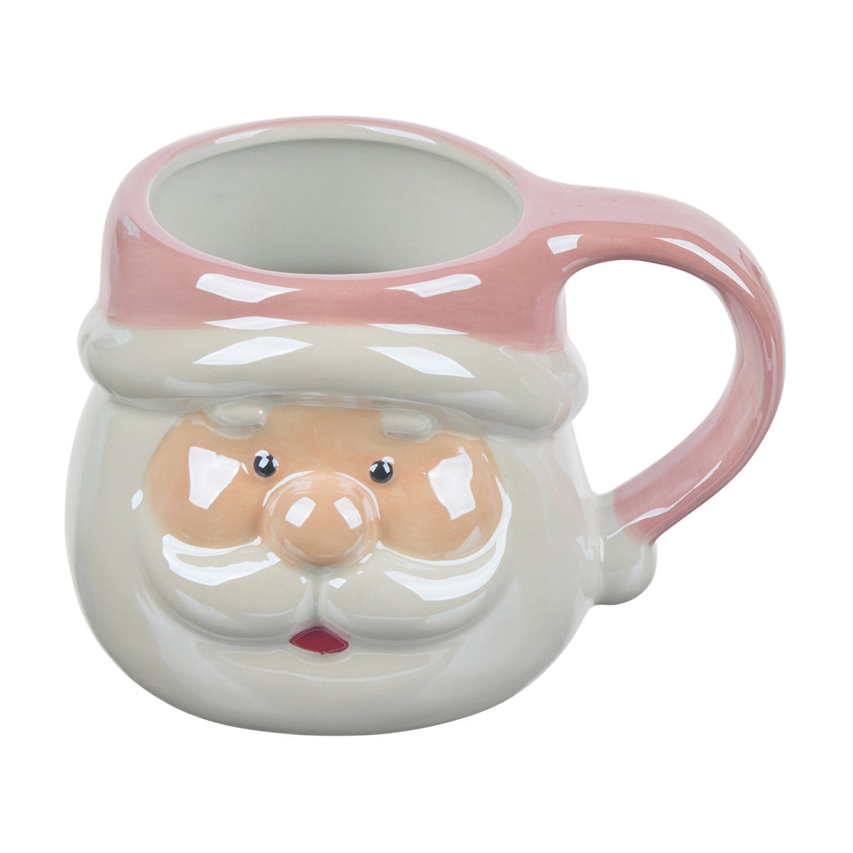 Christmas Pink Santa Mug, 18 oz