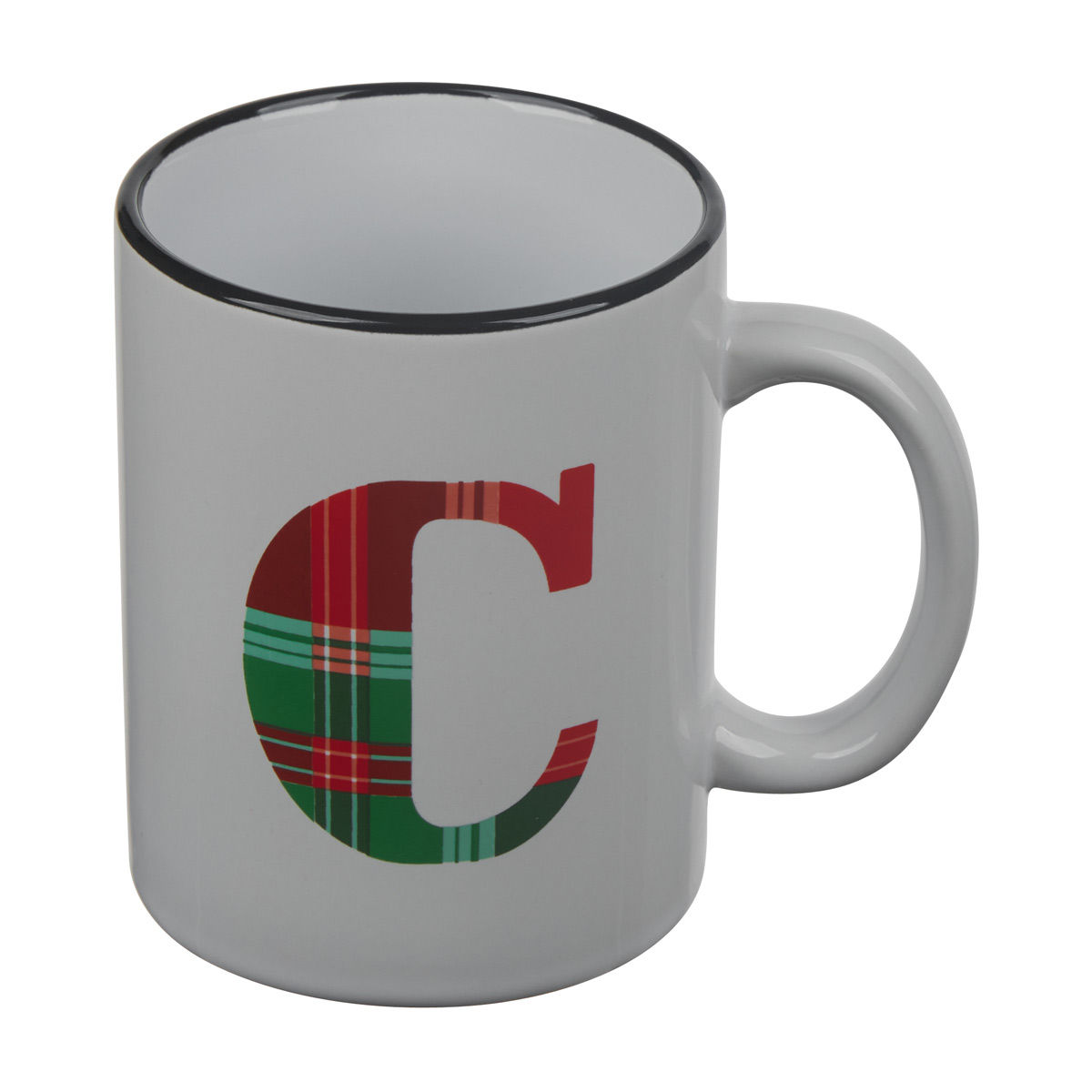 Christmas 'C' Monogram Ceramic Mug