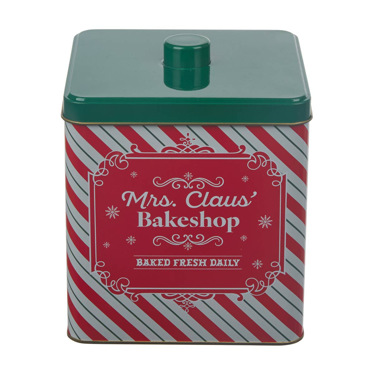 Christmas Bakeshop Print Storage Tin Canister