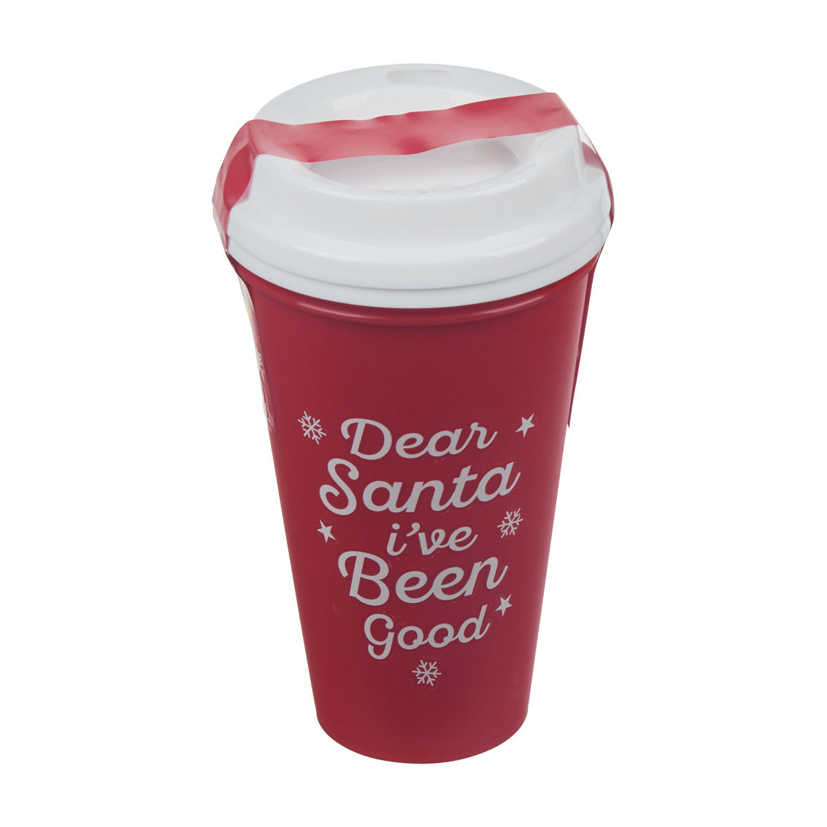 Christmas Red "Dear Santa I've Been Good" Coffee To-Go Cups, 2 pk
