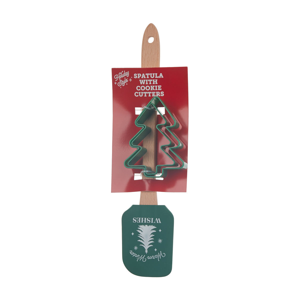 Christmas Green Spatula with Cookie Cutters