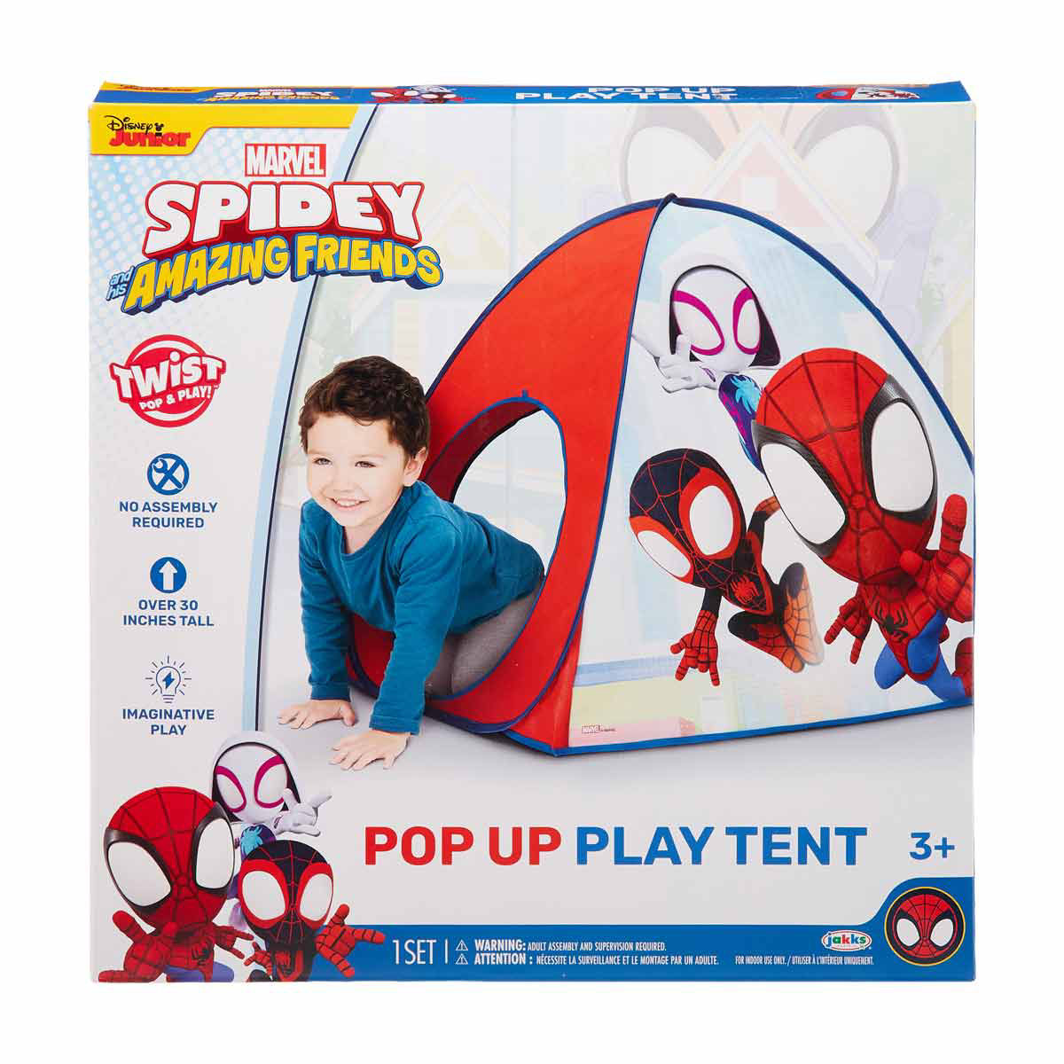 Jakks Marvel Spidey and His Amazing Friends Pop Up Play Tent
