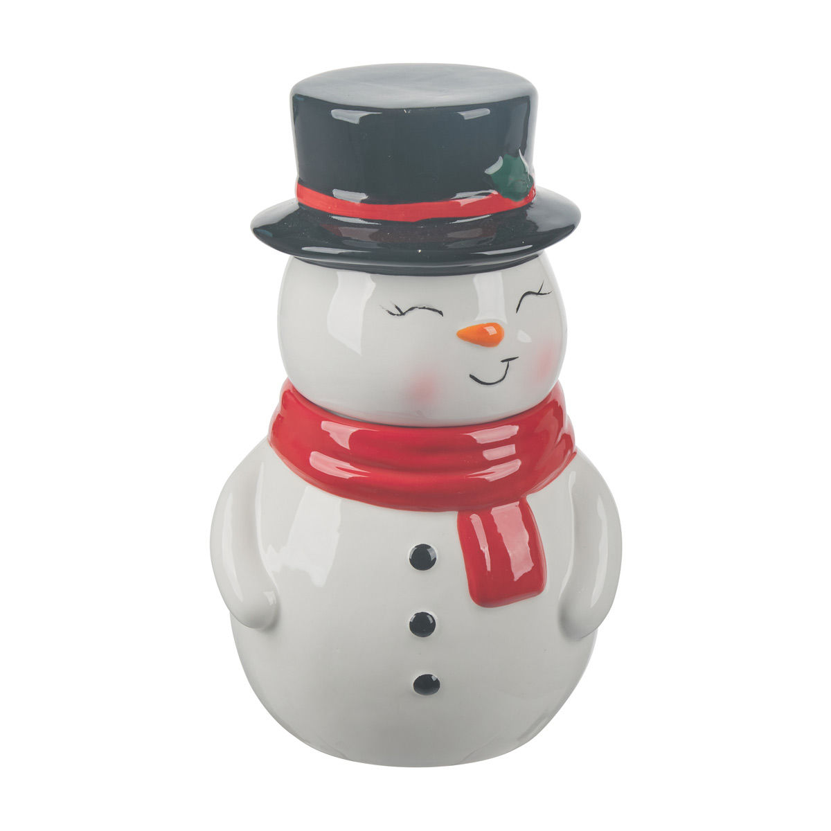 Christmas Snowman Shaped Cookie Jar