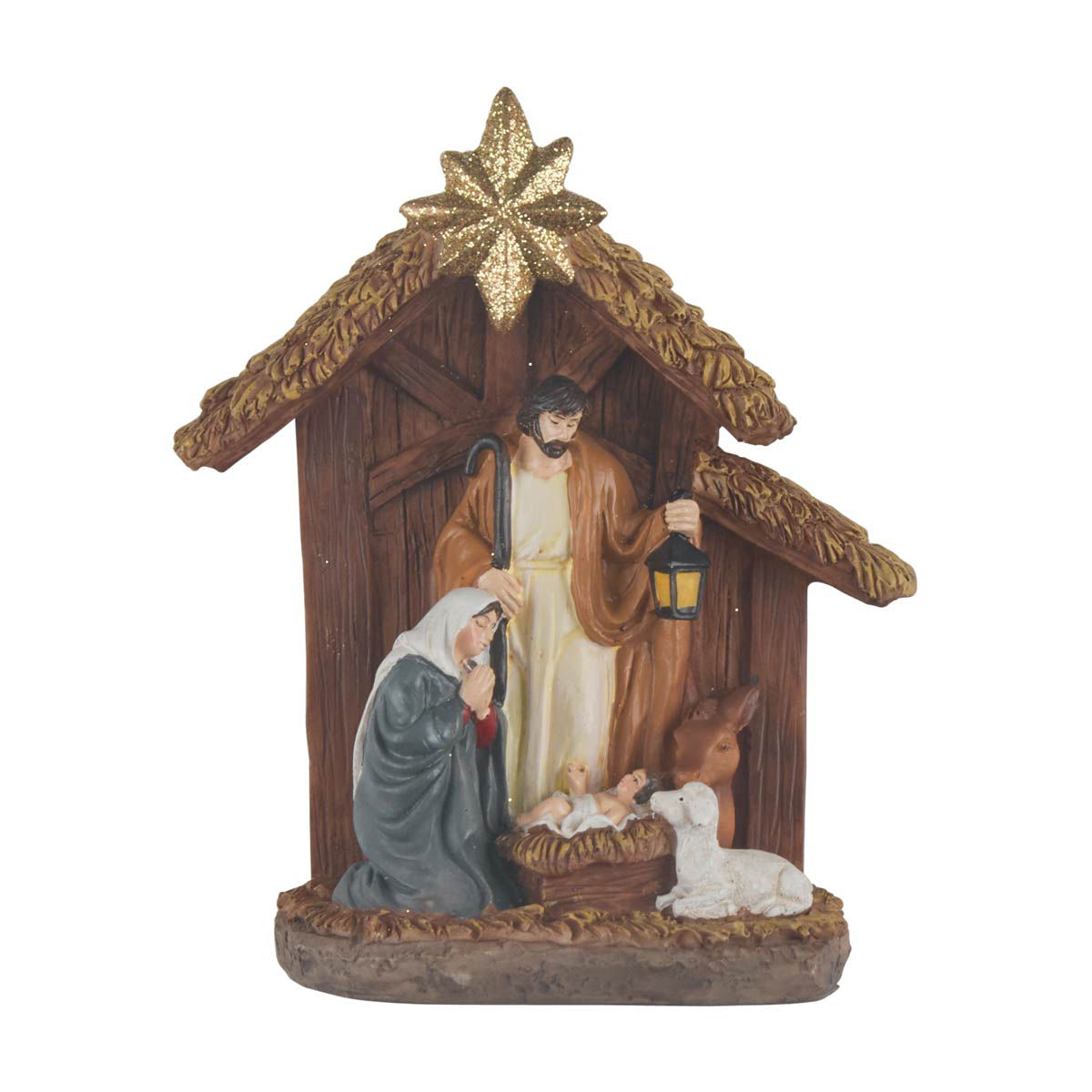 Christmas Mini Nativity Figurine Décor, 2 Assorted Styles