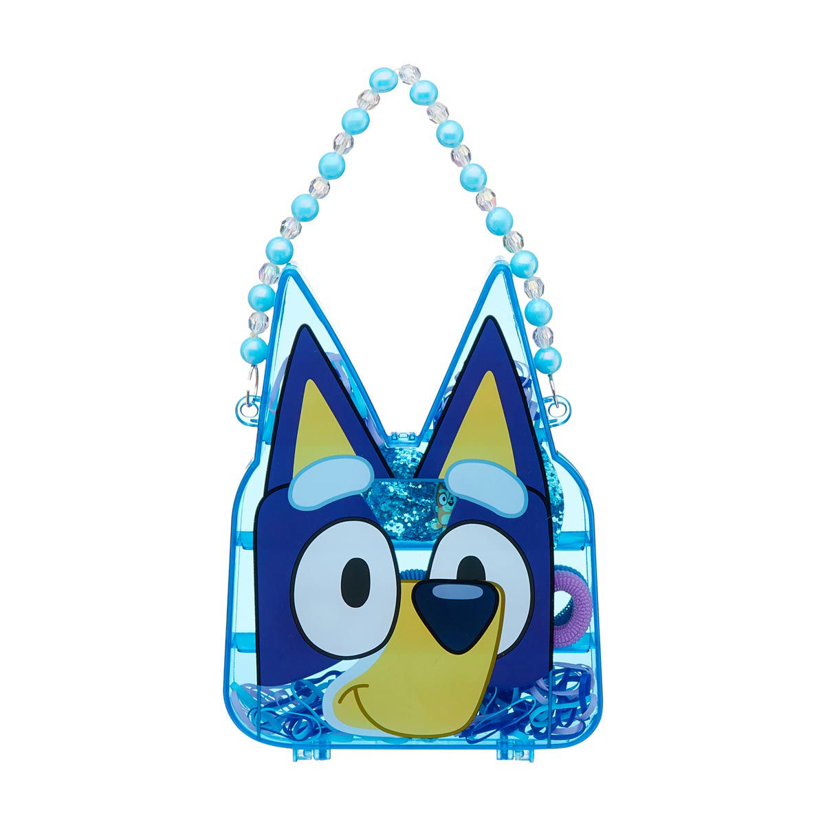 Bluey Shaped Hair Accessory Case with Beaded Handle