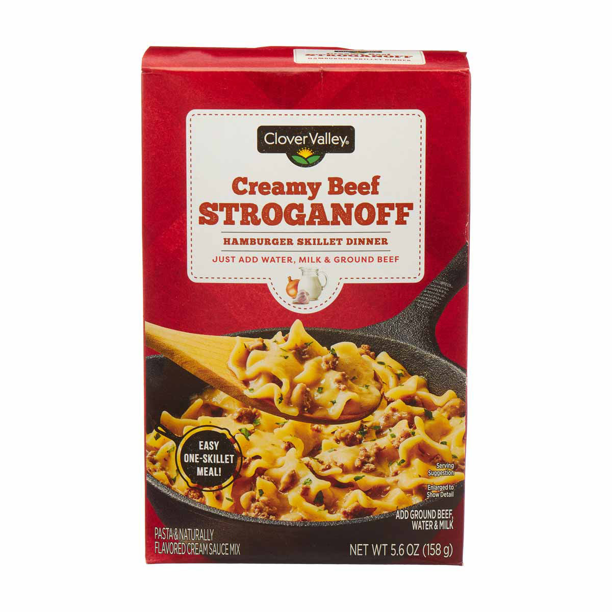 Clover Valley Creamy Beef Stroganoff Hamburger Skillet Dinner Mix, 5.6 oz