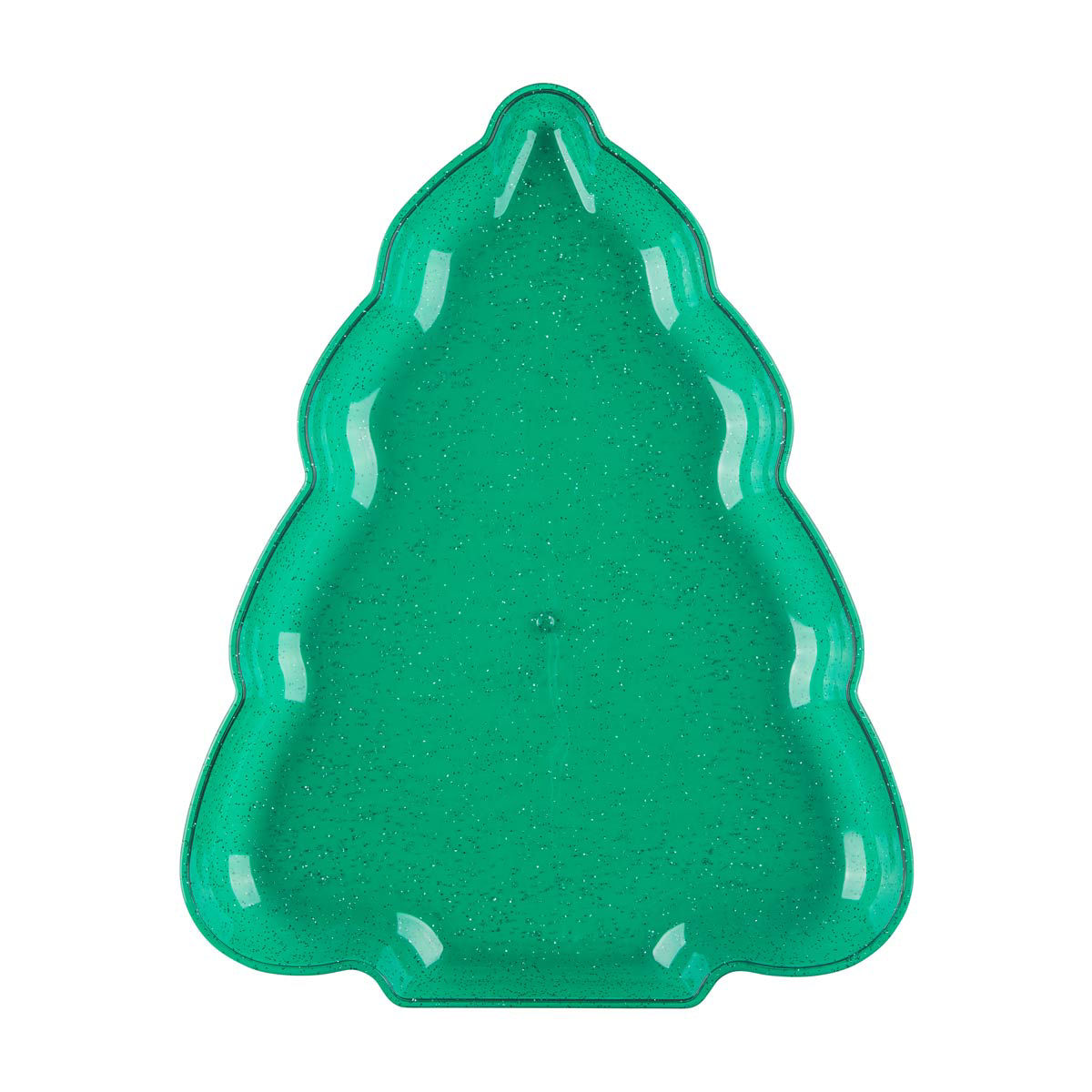 Christmas Green Tree-Shaped Tray, 11 in