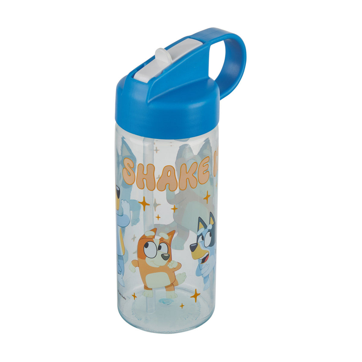 Disney Bluey Christmas Plastic Water Bottle with Straw
