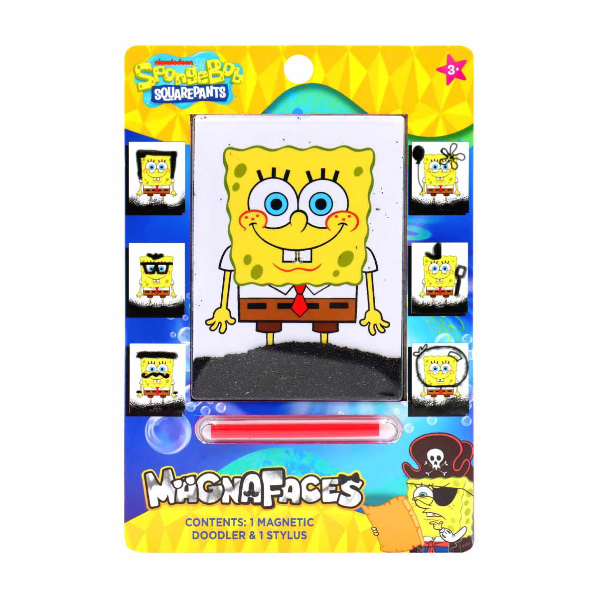 MagnaFaces Magnetic Doodler, 3 Assorted Characters