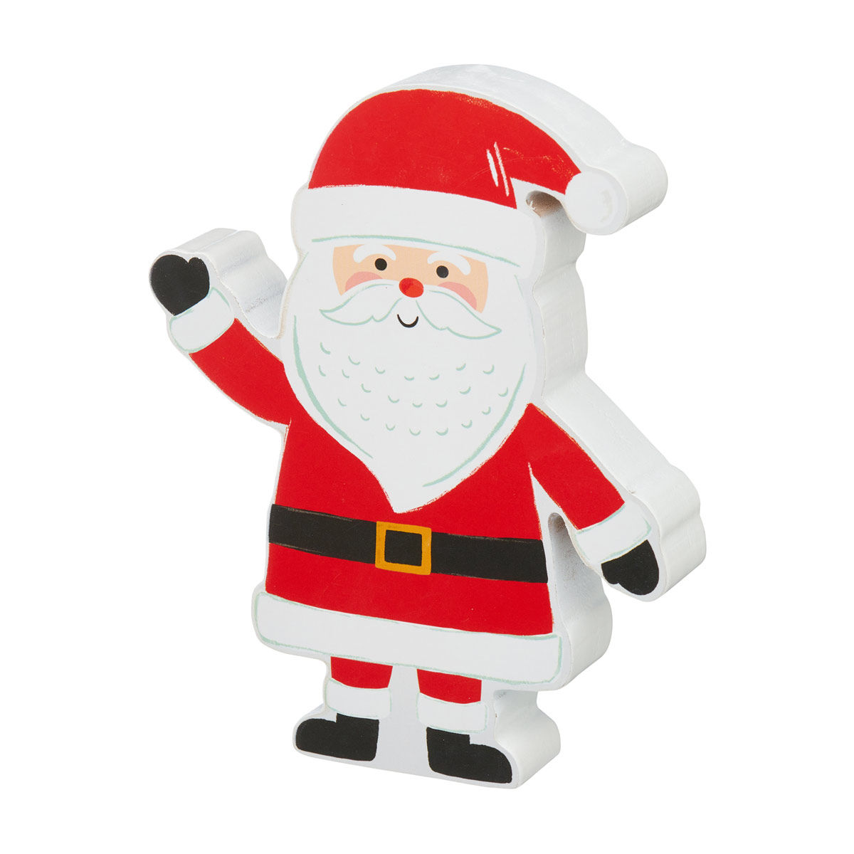 Hallmark Christmas Santa Shaped Wood Block Décor
