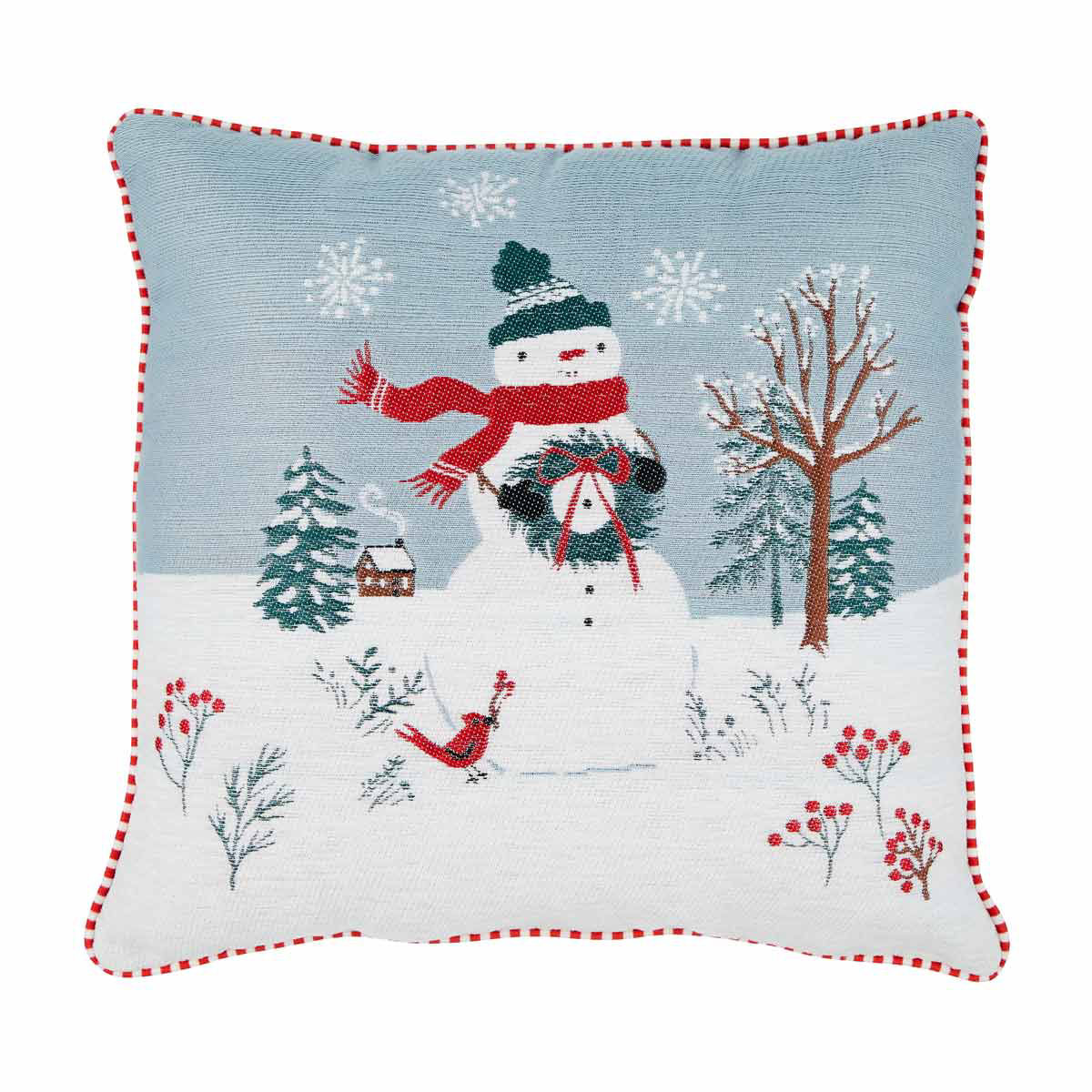 Simply for You by Hallmark Snowman Scene Decorative Pillow, 16x16 in