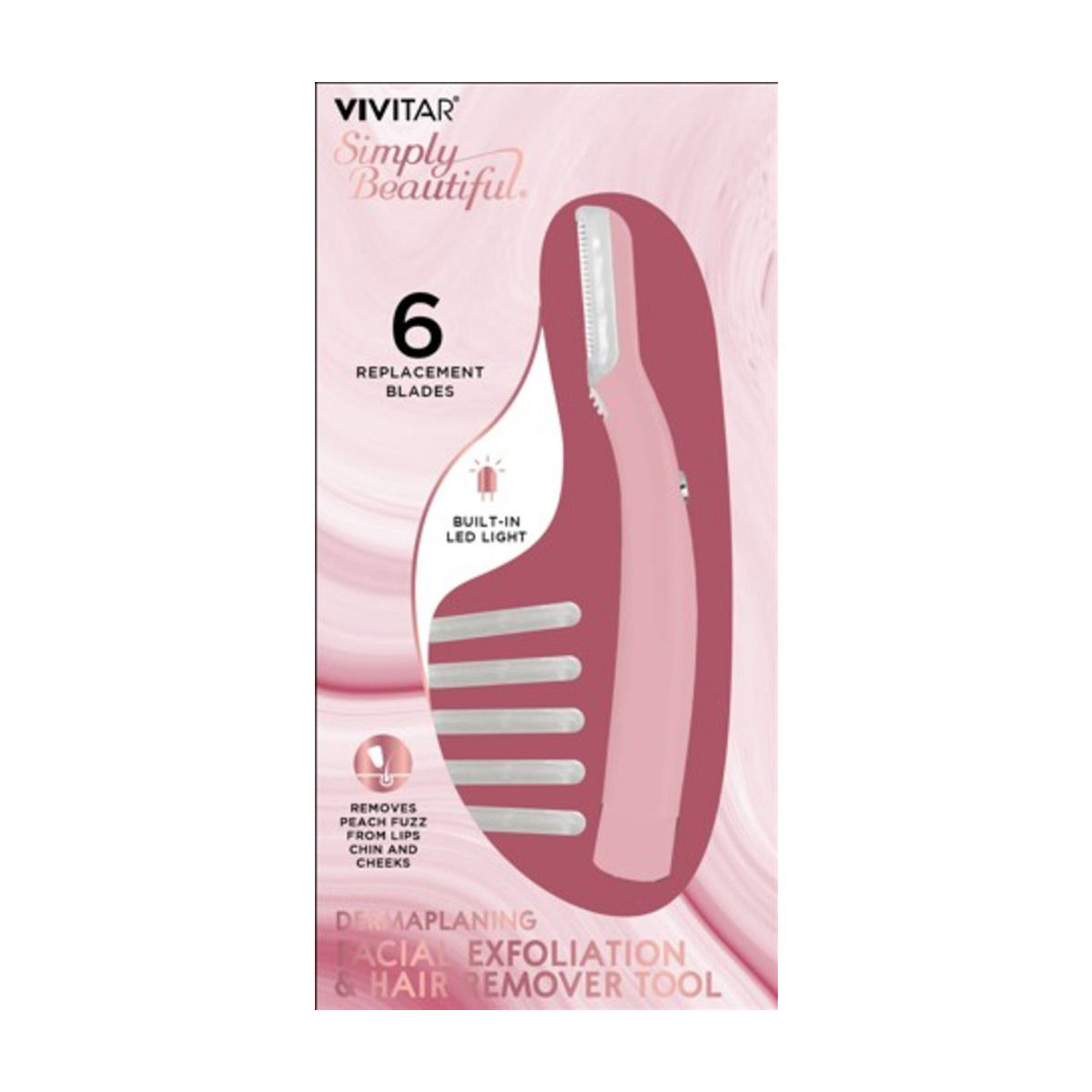 Vivitar-Simply-Beautiful-Pink-Dermaplaning-Facial-Exfoliation-Tool-with-LED-Ligh