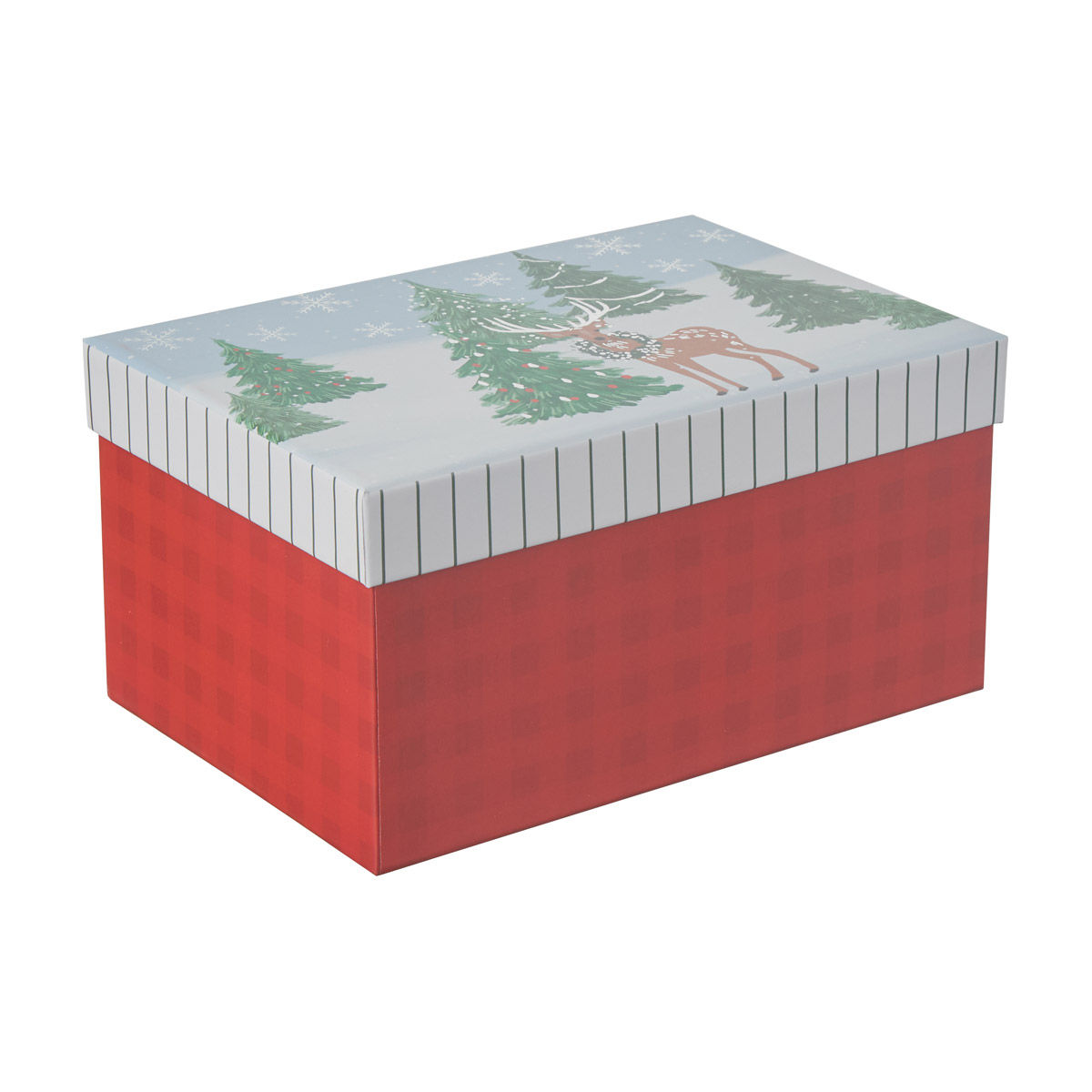 Christmas Reindeer Forest Nested Gift Box, Large