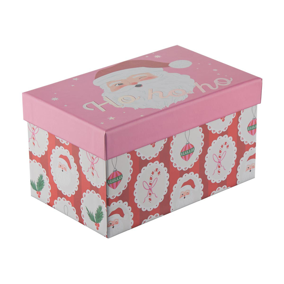 Christmas Ho Ho Ho Santa Nested Rectangular Gift Box, X-Small