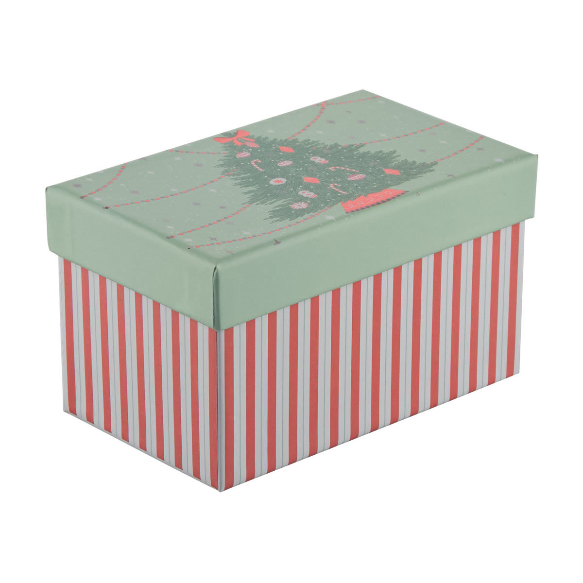 Christmas Ornament Green Nested Rectangular Gift Box, 2XS