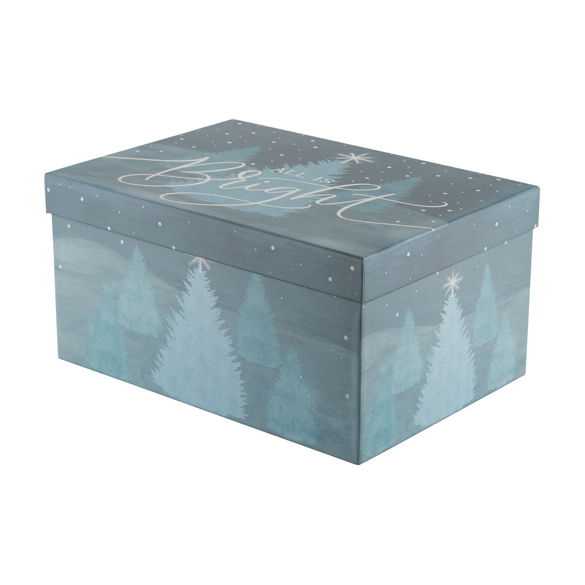 Christmas All Is Bright Winter Forest Nested Rectangular Gift Box, 2XL
