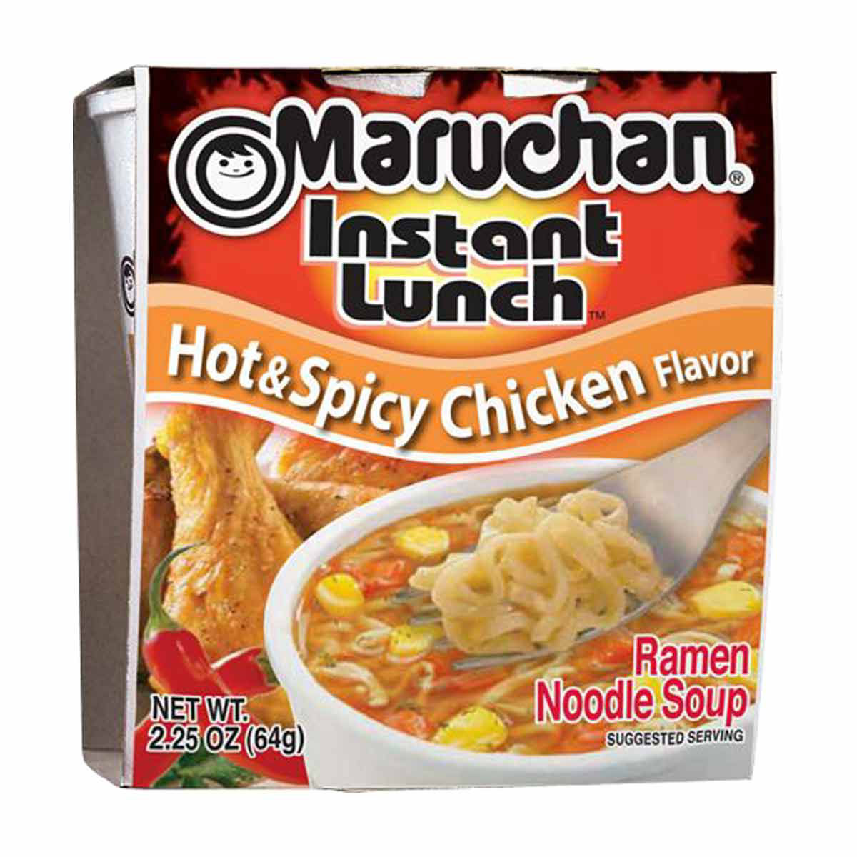 Maruchan Hot & Spicy Chicken Flavored Ramen Noodle Soup Instant Lunch, 2.25 oz
