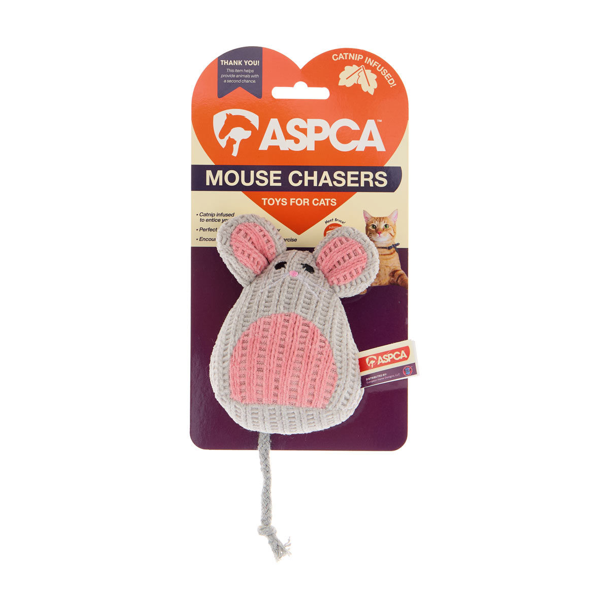 ASPCA Mouse Chasers Cat Toy, 2 Assorted Colors