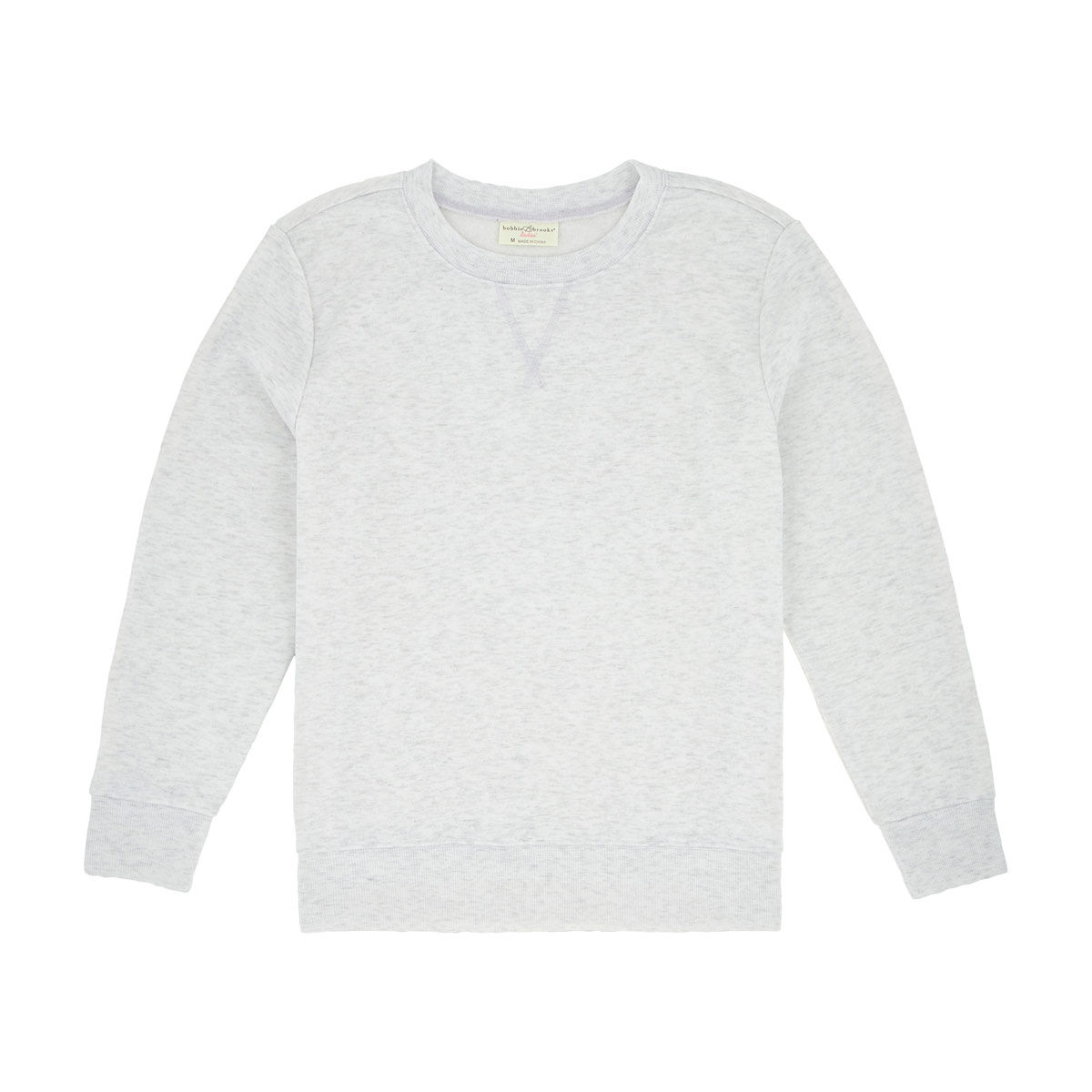 Bobbie-Brooks-Ladies-Light-Gray-Crewneck-Sweatshirt,-Medium