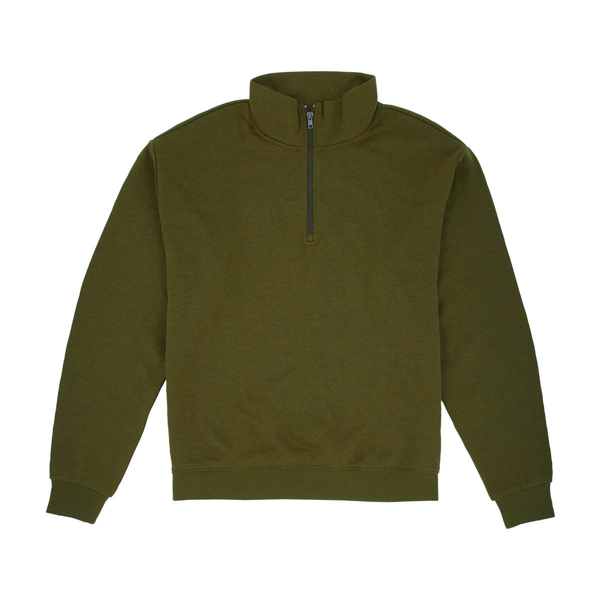 Mission Ridge Men's Olive Green Quarter-Zip Sweatshirt, Medium