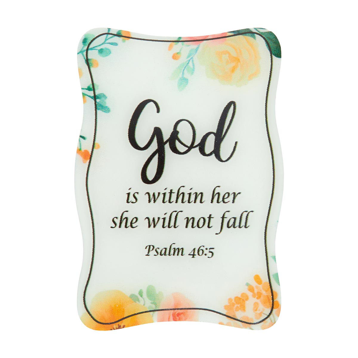 'God Is Within Her She Will Not Fall' Psalm Décor Magnet