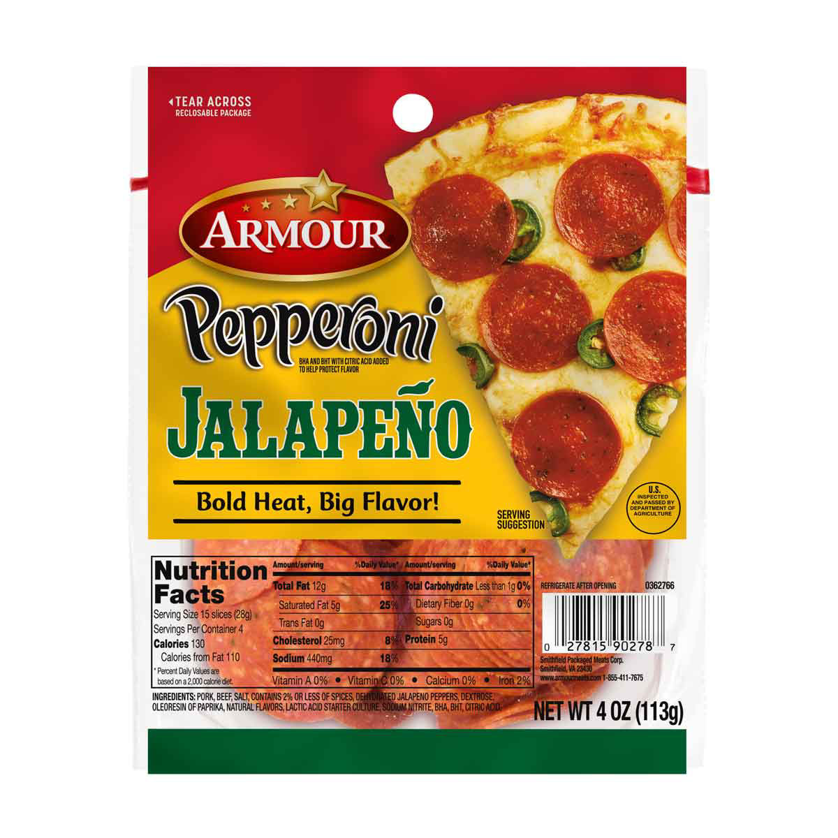 Armour Pepperoni Jalapeño, 4 oz