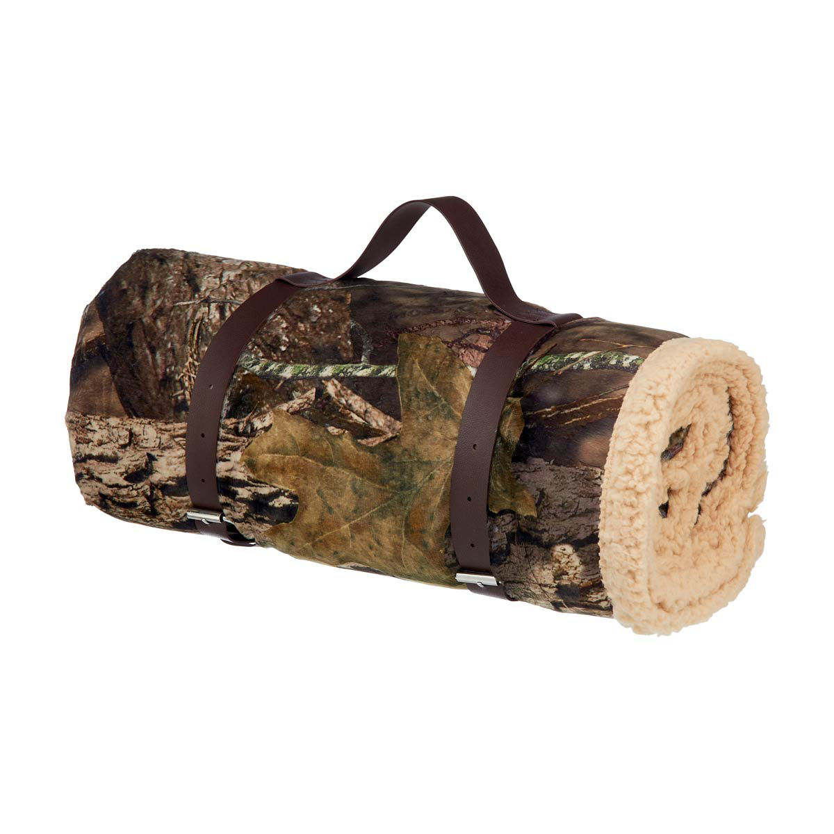 Mossy Oak Fall Camouflage Pattern Belted Throw