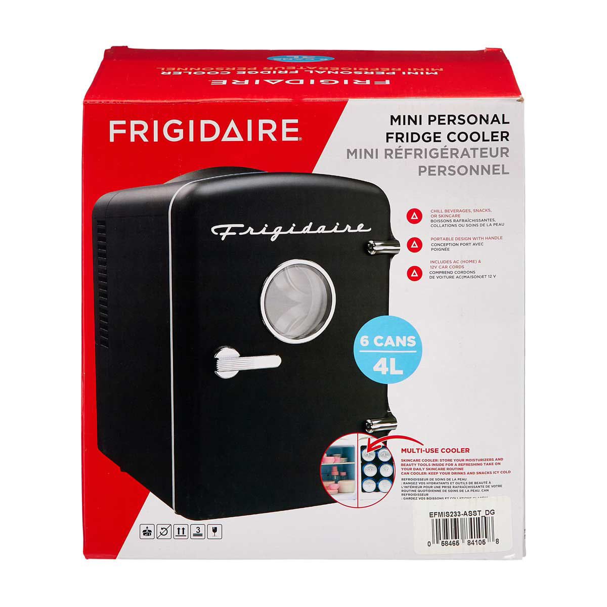 Frigidaire Fall 6 Can Mini Fridge, Black