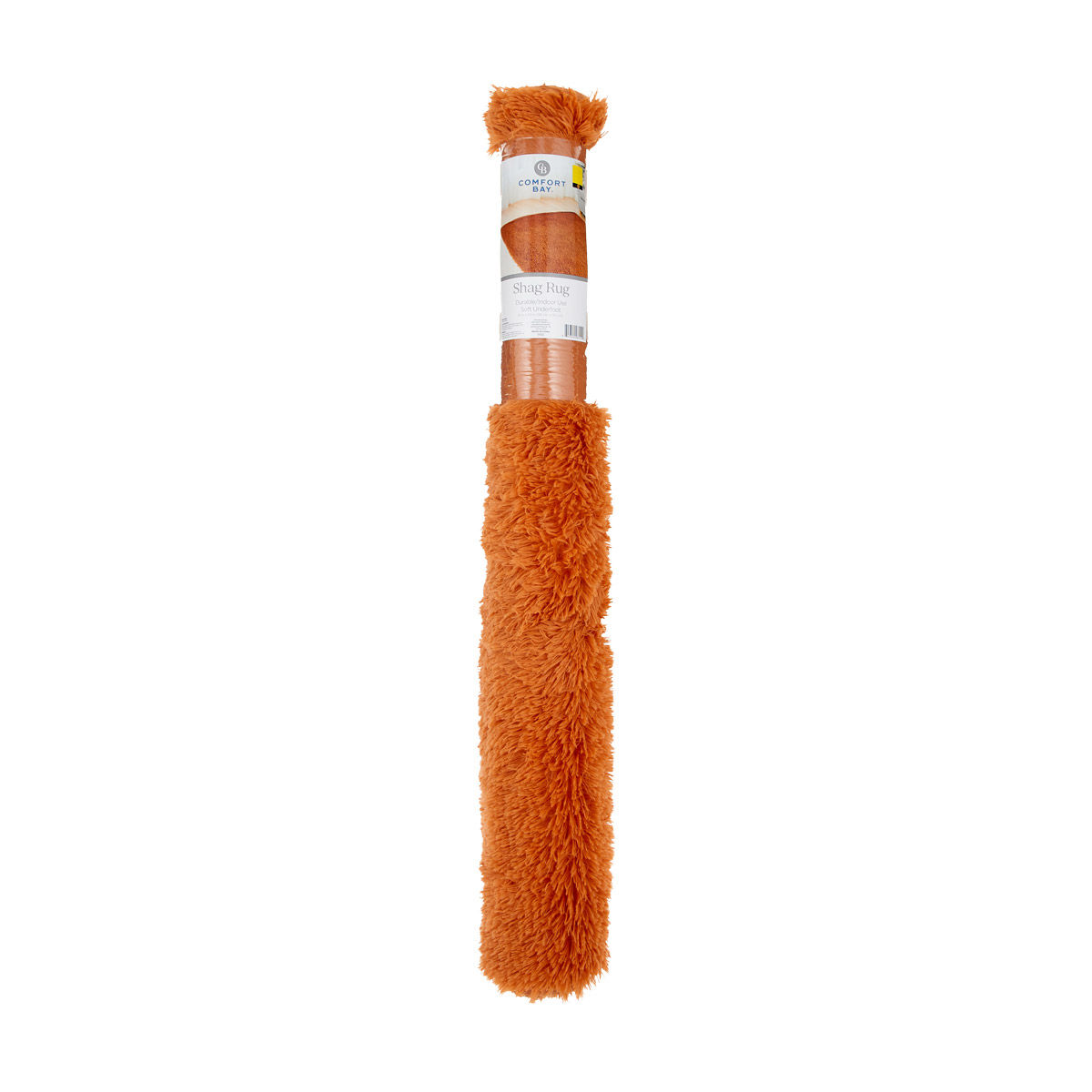 Comfort Bay Orange Shag Rug