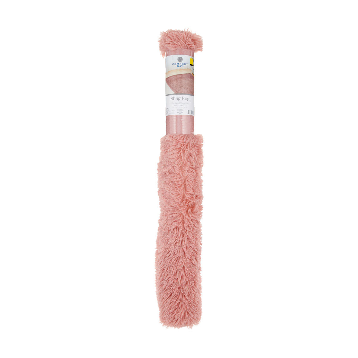 Comfort Bay Pink Shag Rug