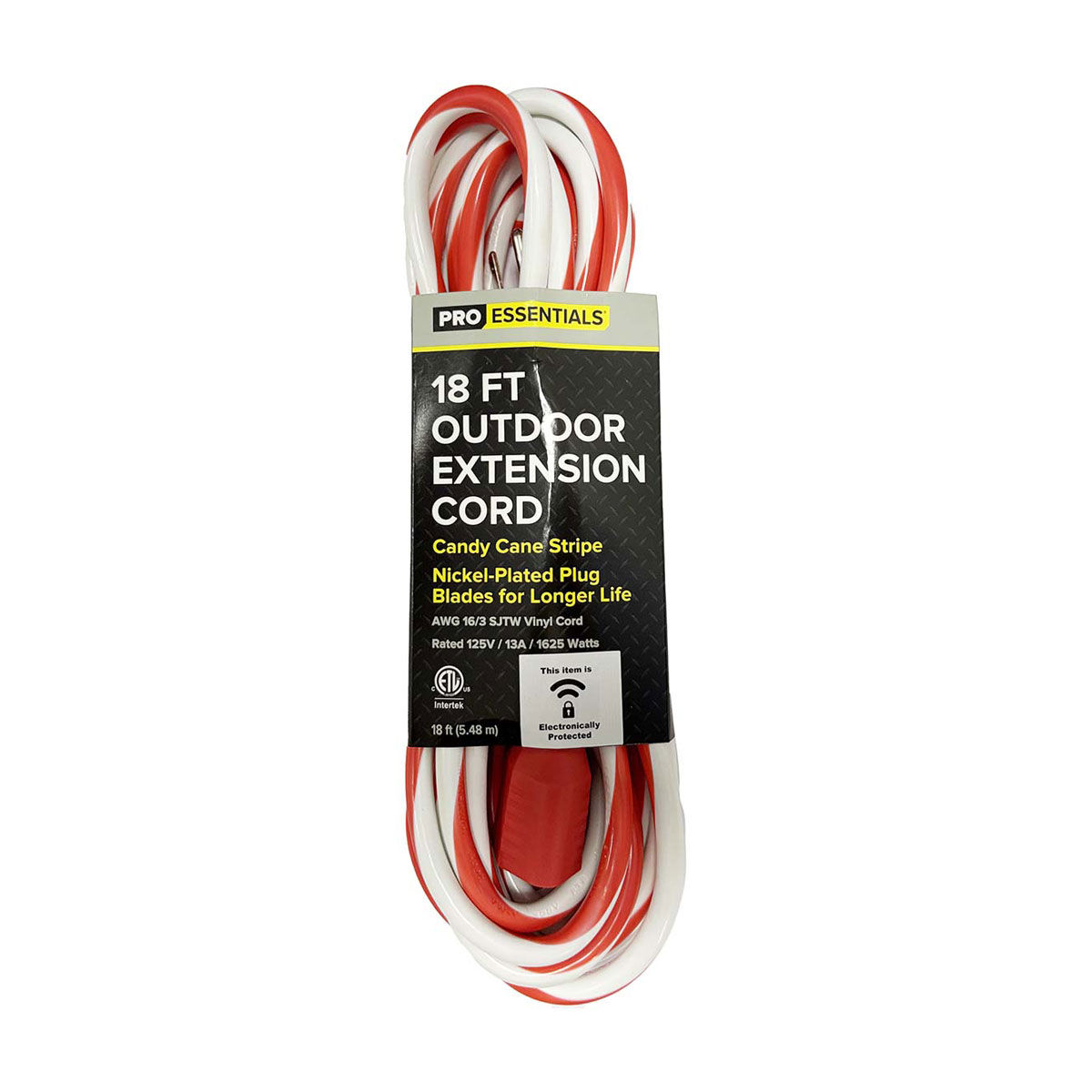 Pro Essentials Fall Candy Cane Outdoor Extension Cord, 18 ft