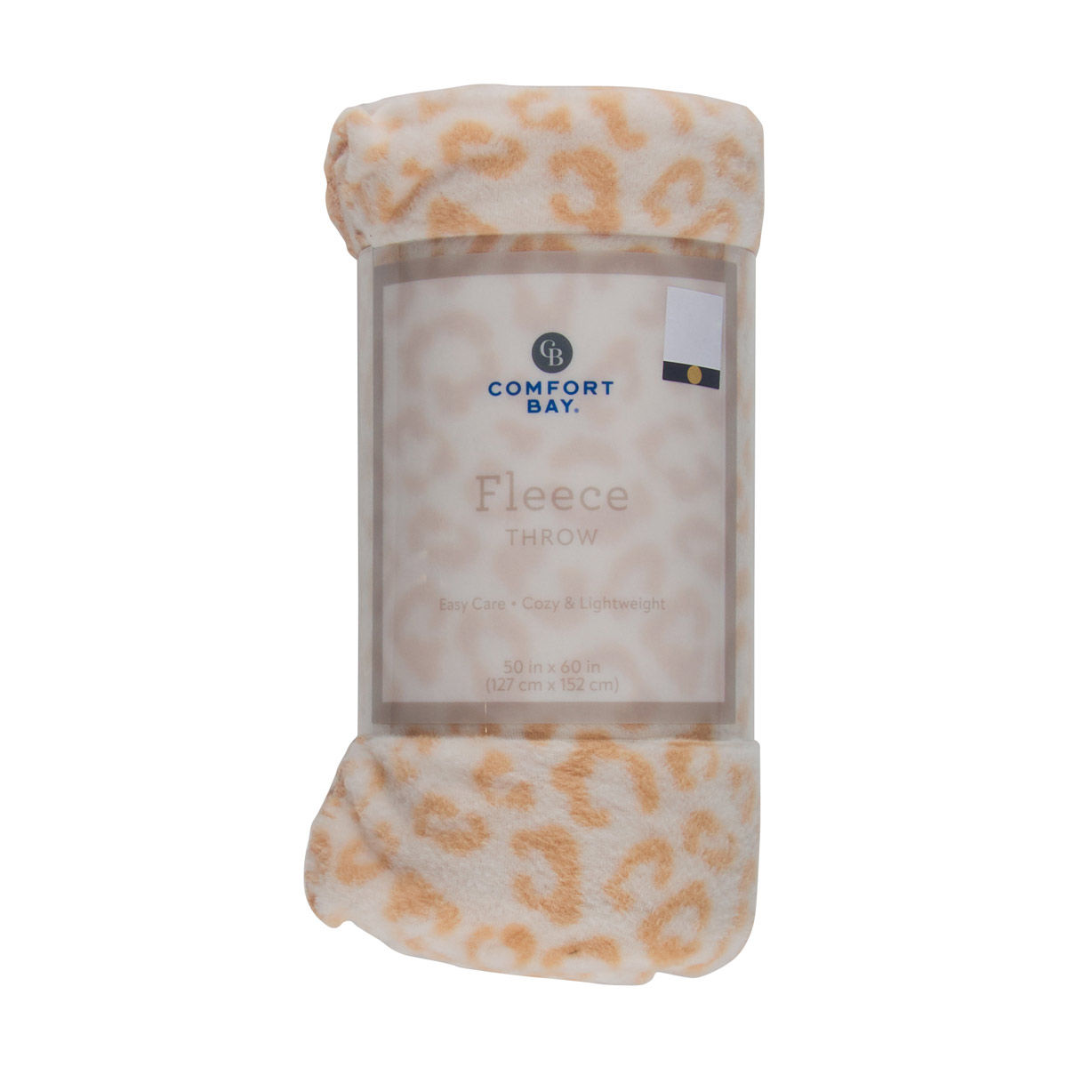 Comfort Bay Leopard Print Fleece Throw Blanket, 50x60 in