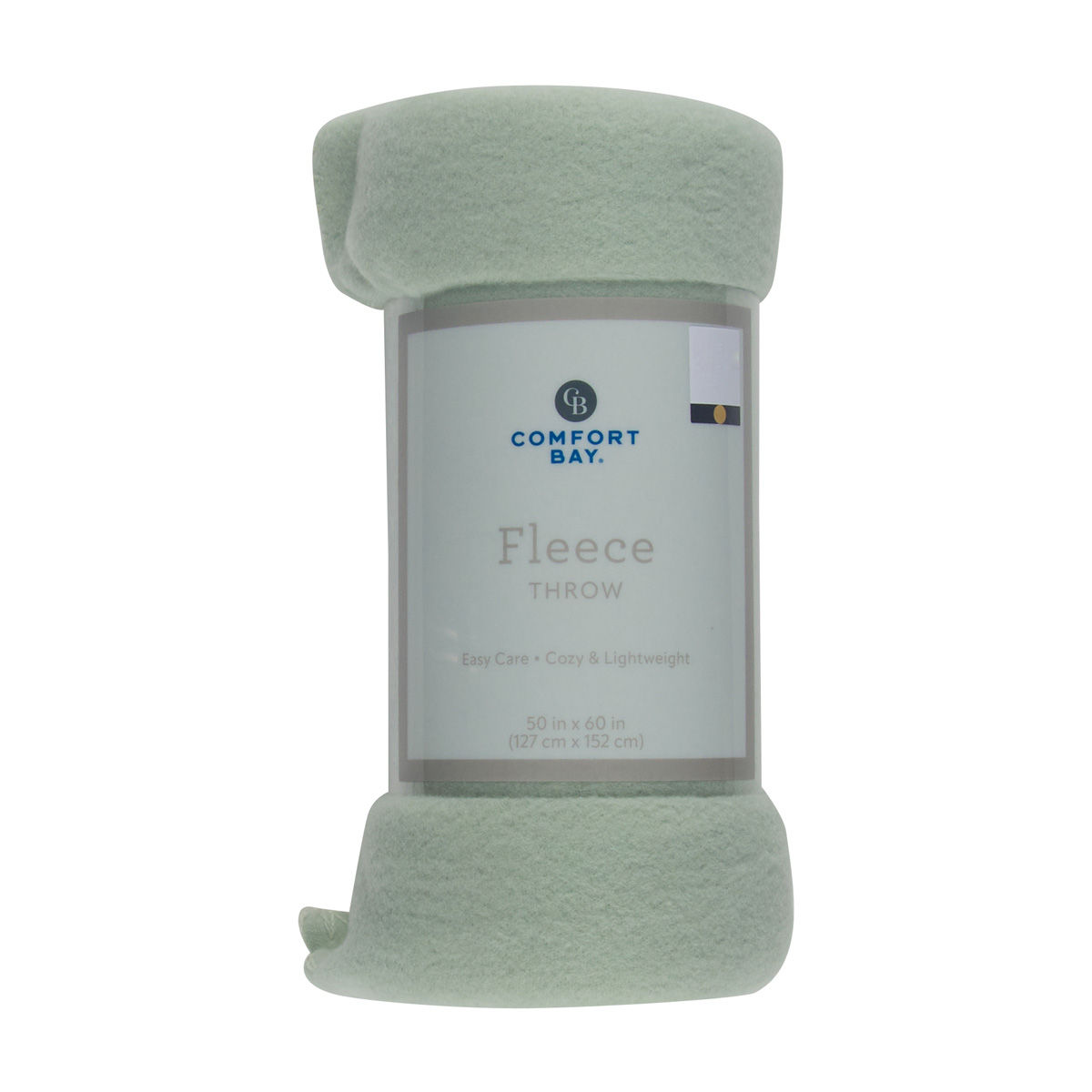 Comfort Bay Solid Sage Green Fleece Throw Blanket, 50x60 in