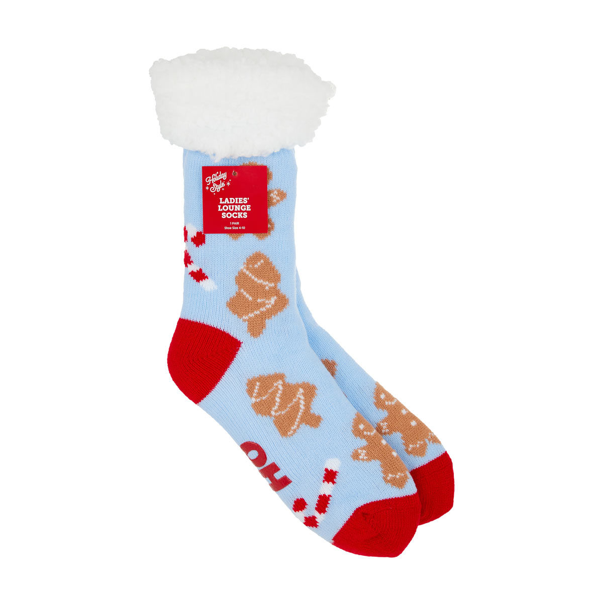 Holiday-Style-Ladies'-Christmas-Gingerbread-Lounge-Socks
