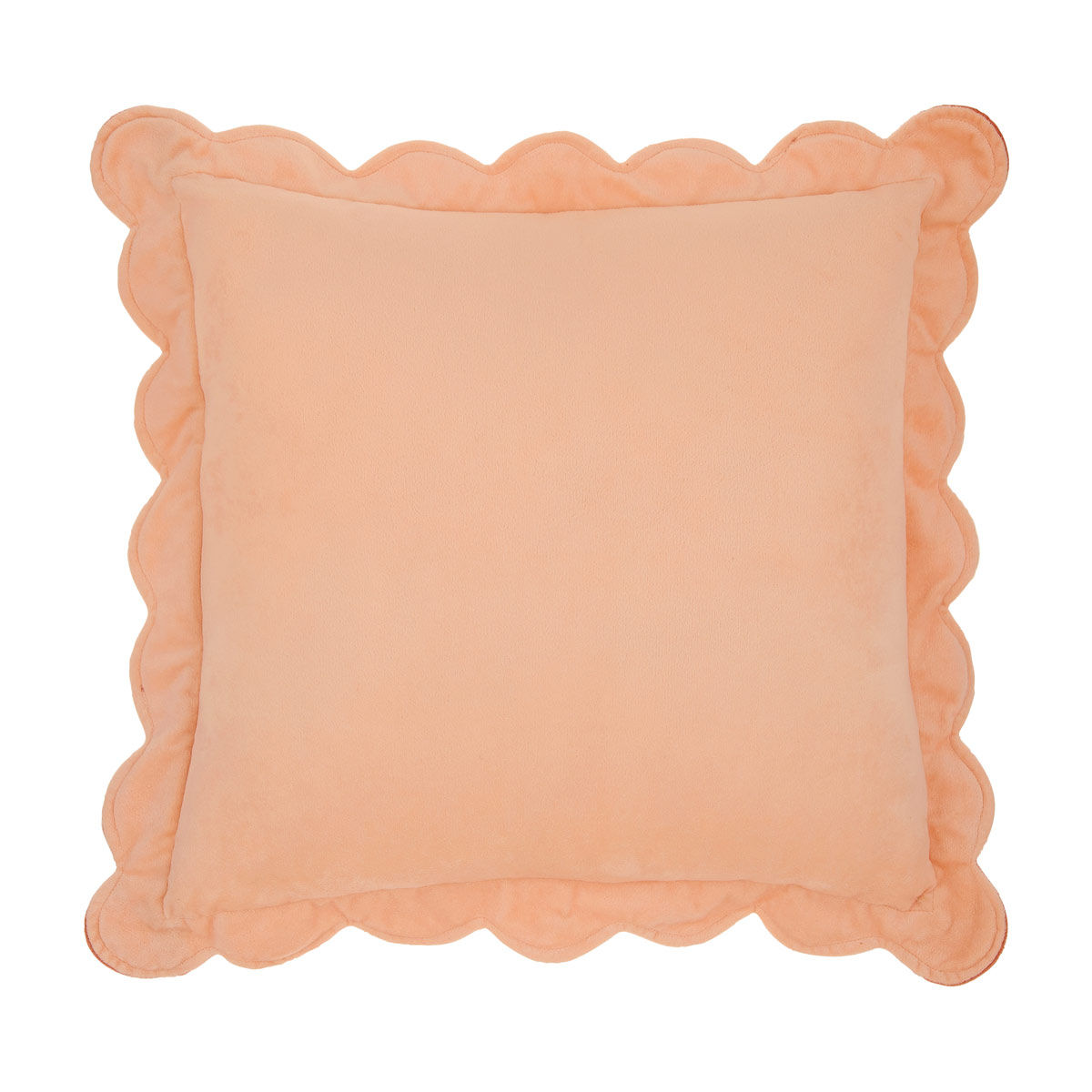 Holly Williams Fall Square Shaped Scalloped Border Pillow, Blush Pink