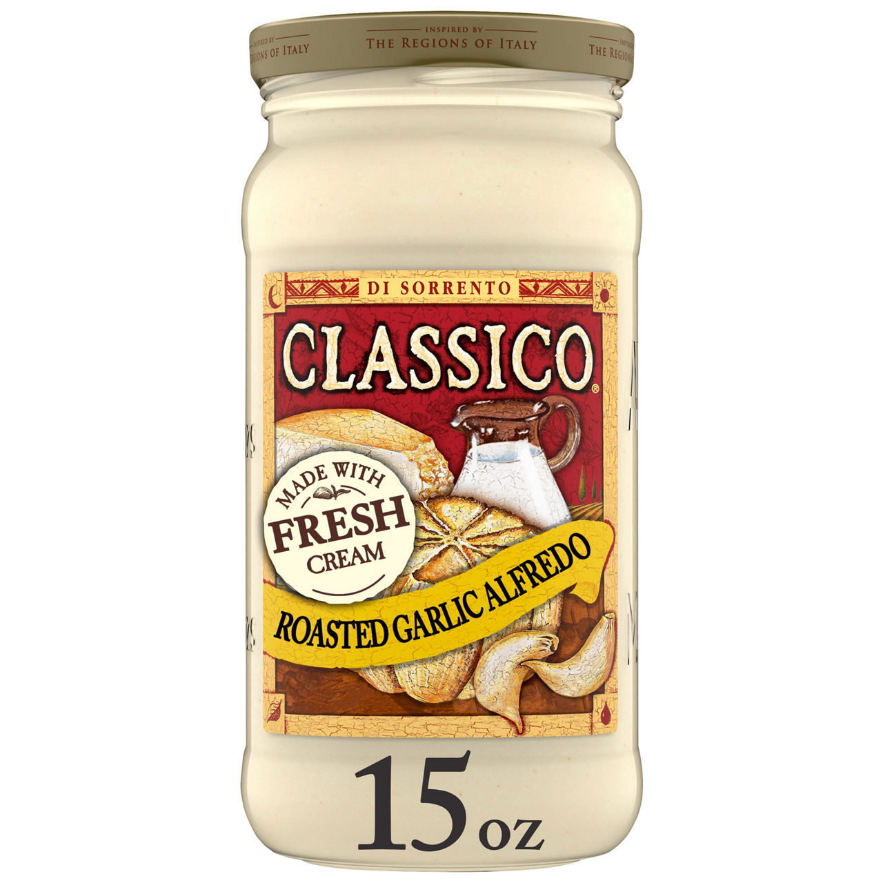 Classico Roasted Garlic Alfredo Pasta Sauce, 15 oz