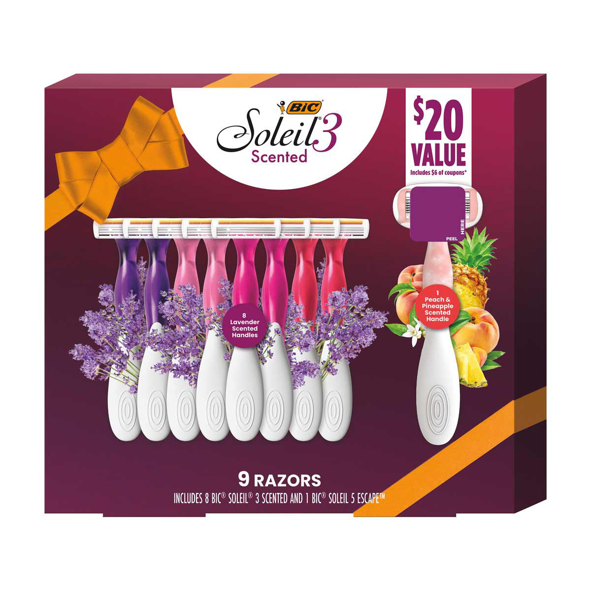BIC Soleil3 Scented Disposable Razors, 9 ct