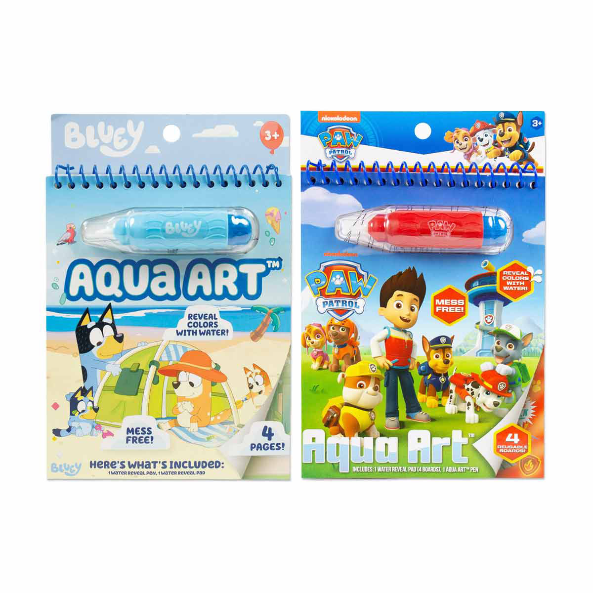 Aqua Art Water Reveal Activity Pad with Pen, 4 Pages, 2 Assorted Designs