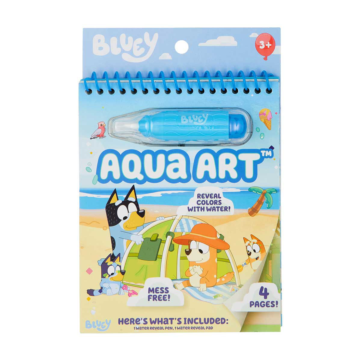 Aqua Art Bluey Water Reveal Spiral Activity Book