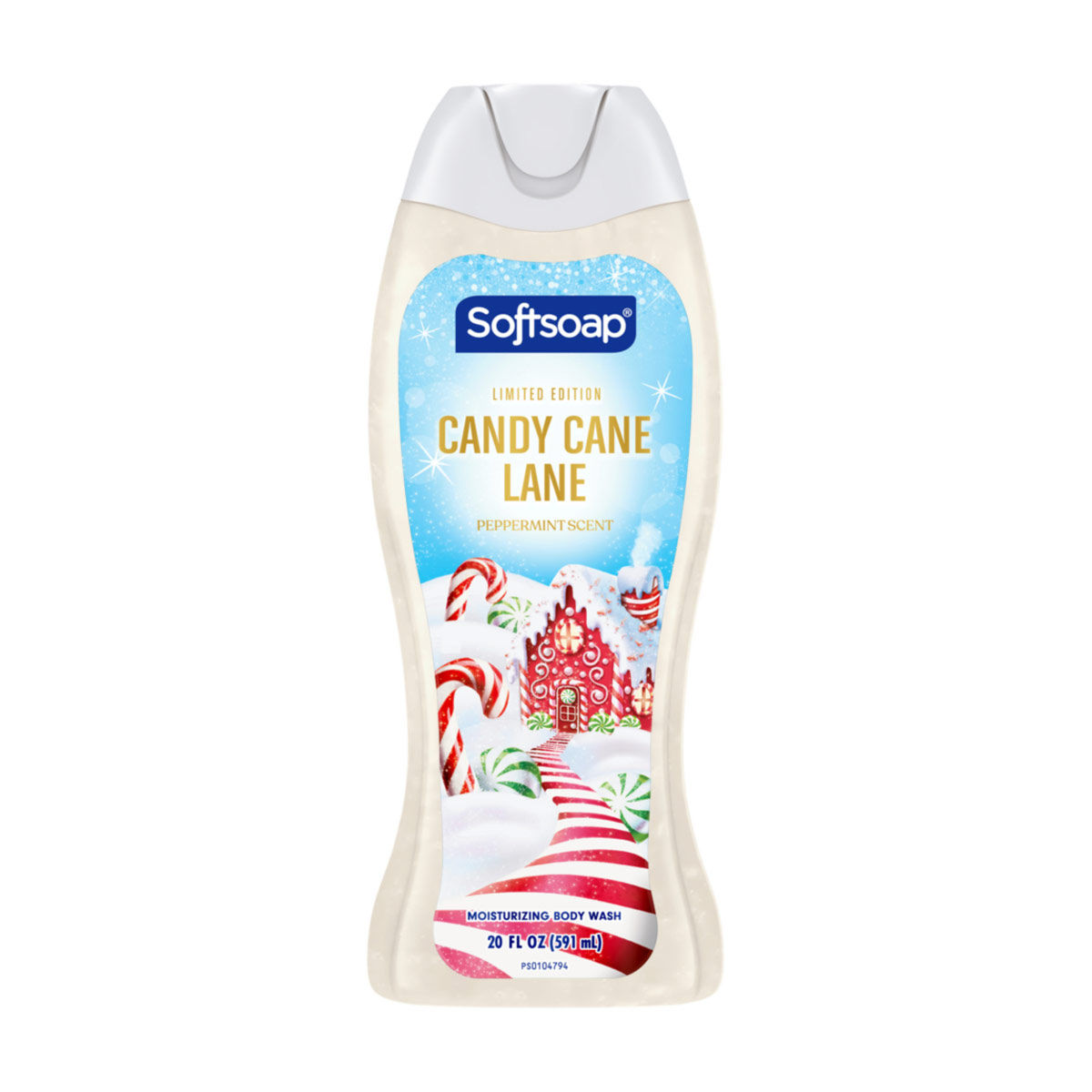 Softsoap Candy Cane Lane Peppermint Scented Moisturizing Body Wash, 20 fl oz