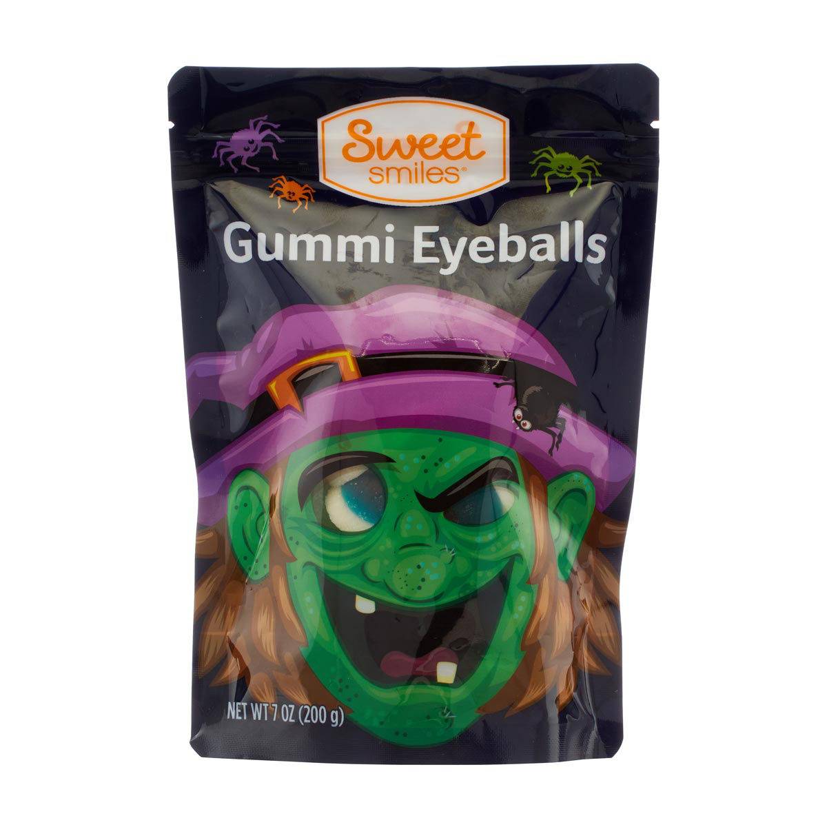 Sweet Smiles Halloween Gummi Eyeballs Candy Resealable Bag, 7 oz