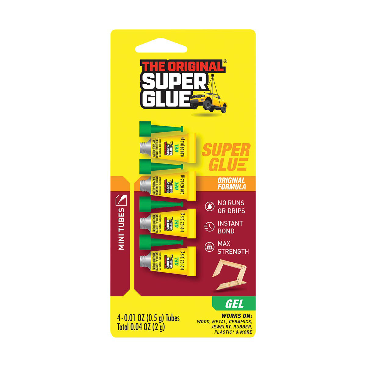 The Original Super Glue Mini Gel Tube, 4 ct, 0.04 oz