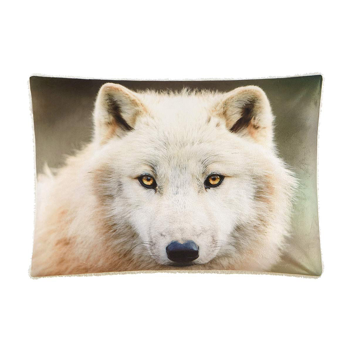 Wildlife Wolf Printed Decorative Bed Pillow