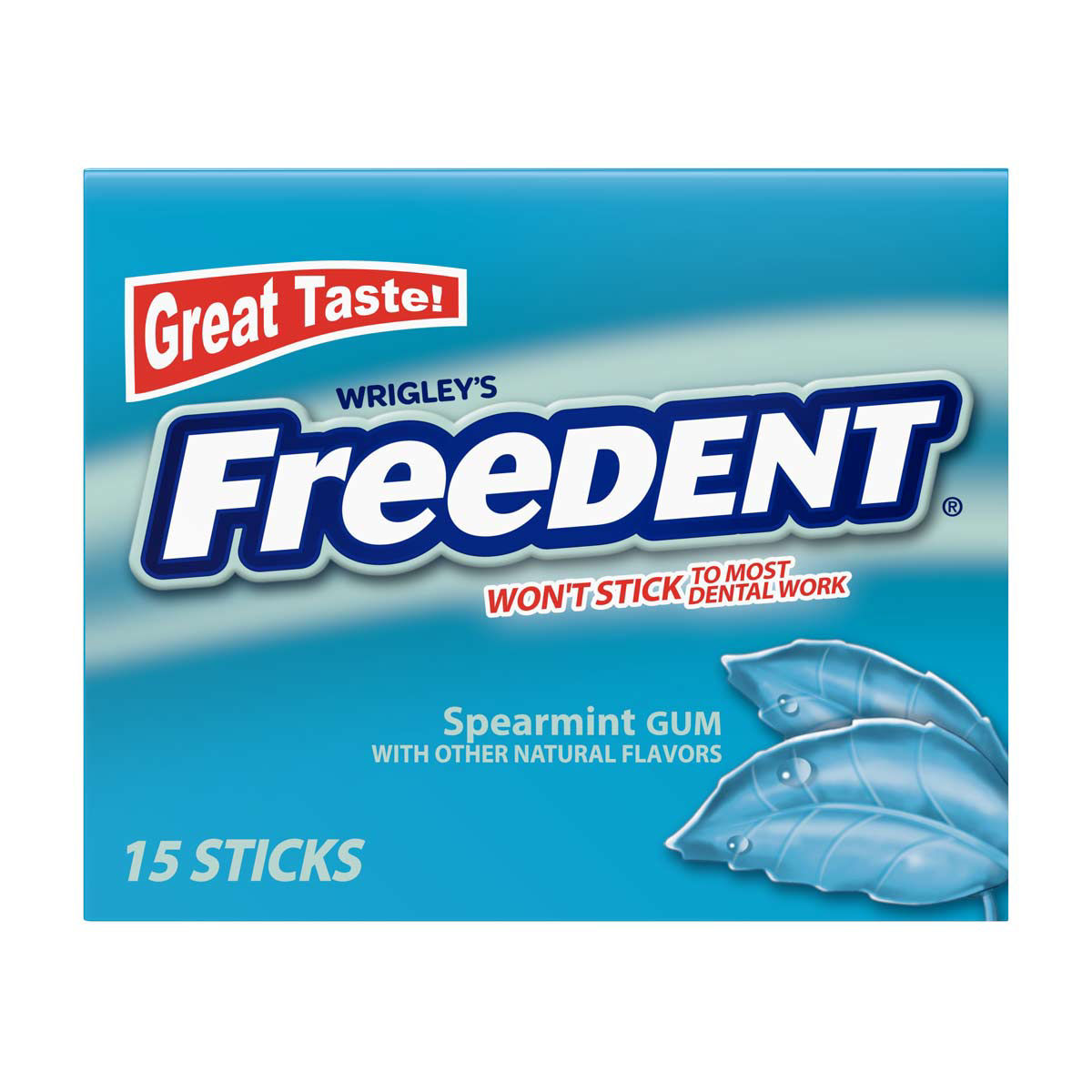 WRIGLEY'S Freedent Spearmint Gum Singles, 15 ct