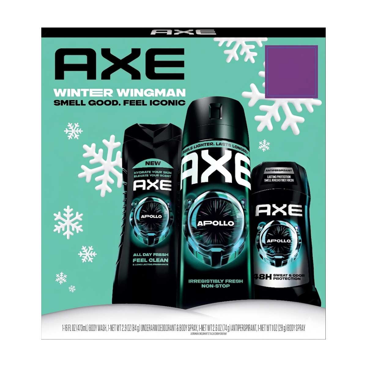 Axe Winter Wingman Apollo Gift Set, 4 pc