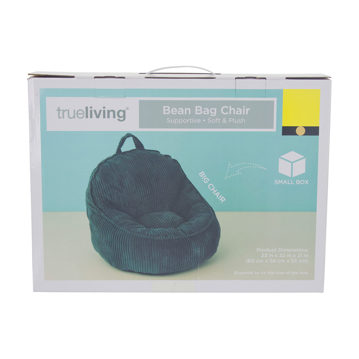 True Living Kid's Teal Corduroy Bean Bag Chair